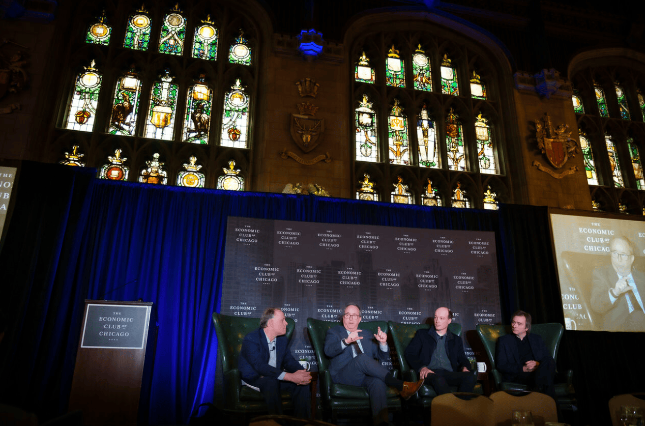 Panelists speak at the Chicago Quantum Forum, hosted by the Economic Club of Chicago.